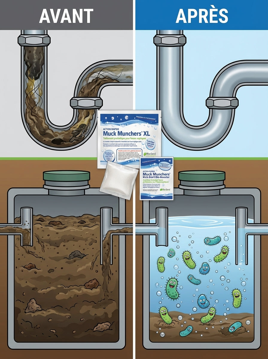 12 Sachets Muck Munchers + Booster de Démarrage Gratuit