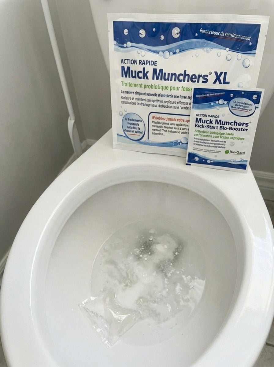 12 Sachets Muck Munchers + Booster de Démarrage Gratuit